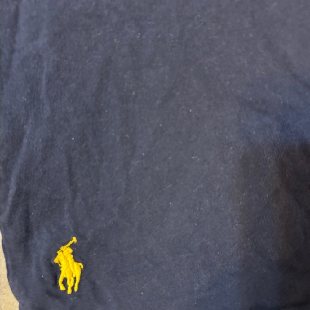 Polo Ralph Lauren men’s Logo navy T-Shirt yellow pony size large - Picture 5 of 6